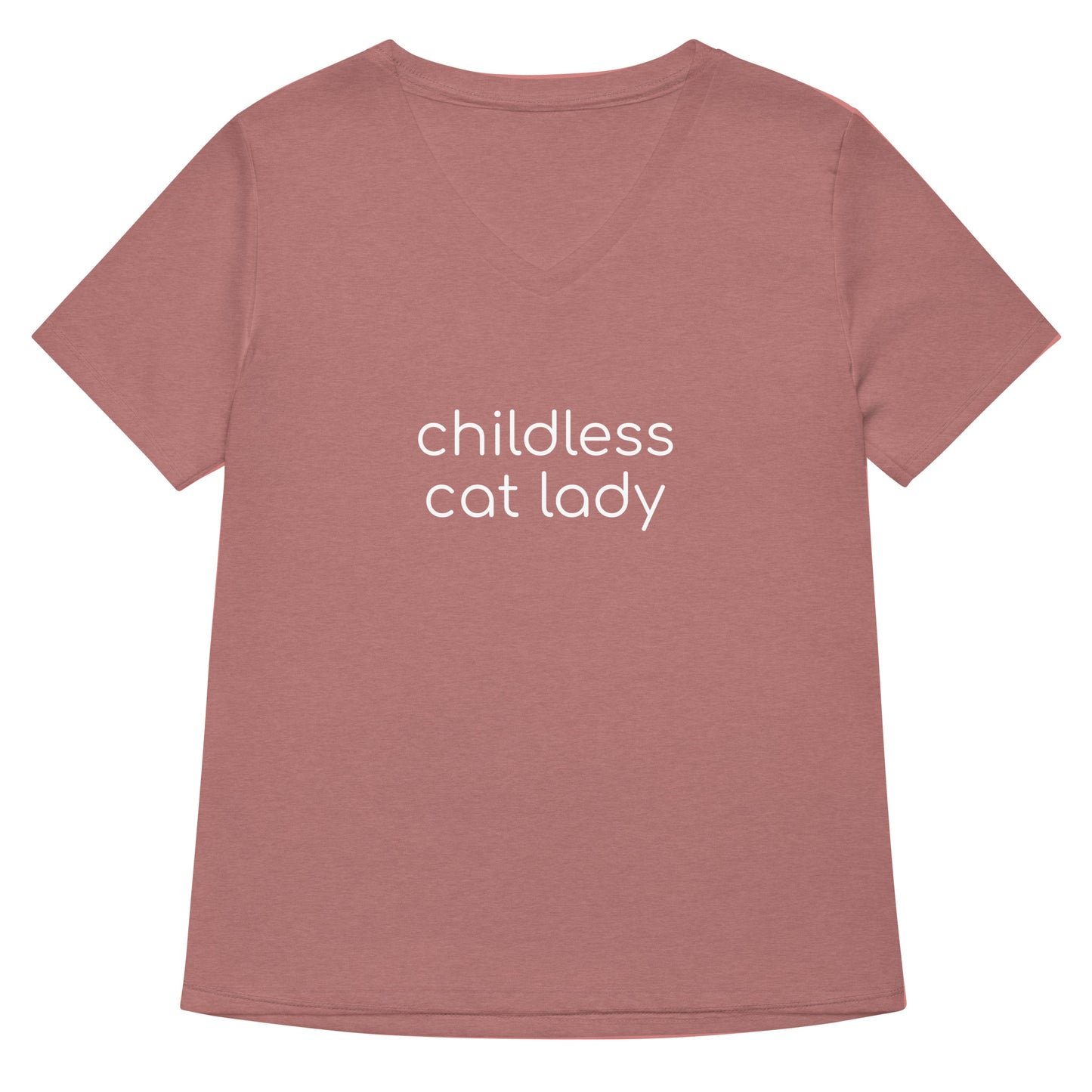 Childless Cat Lady Women’s Relaxed V-neck T-shirt